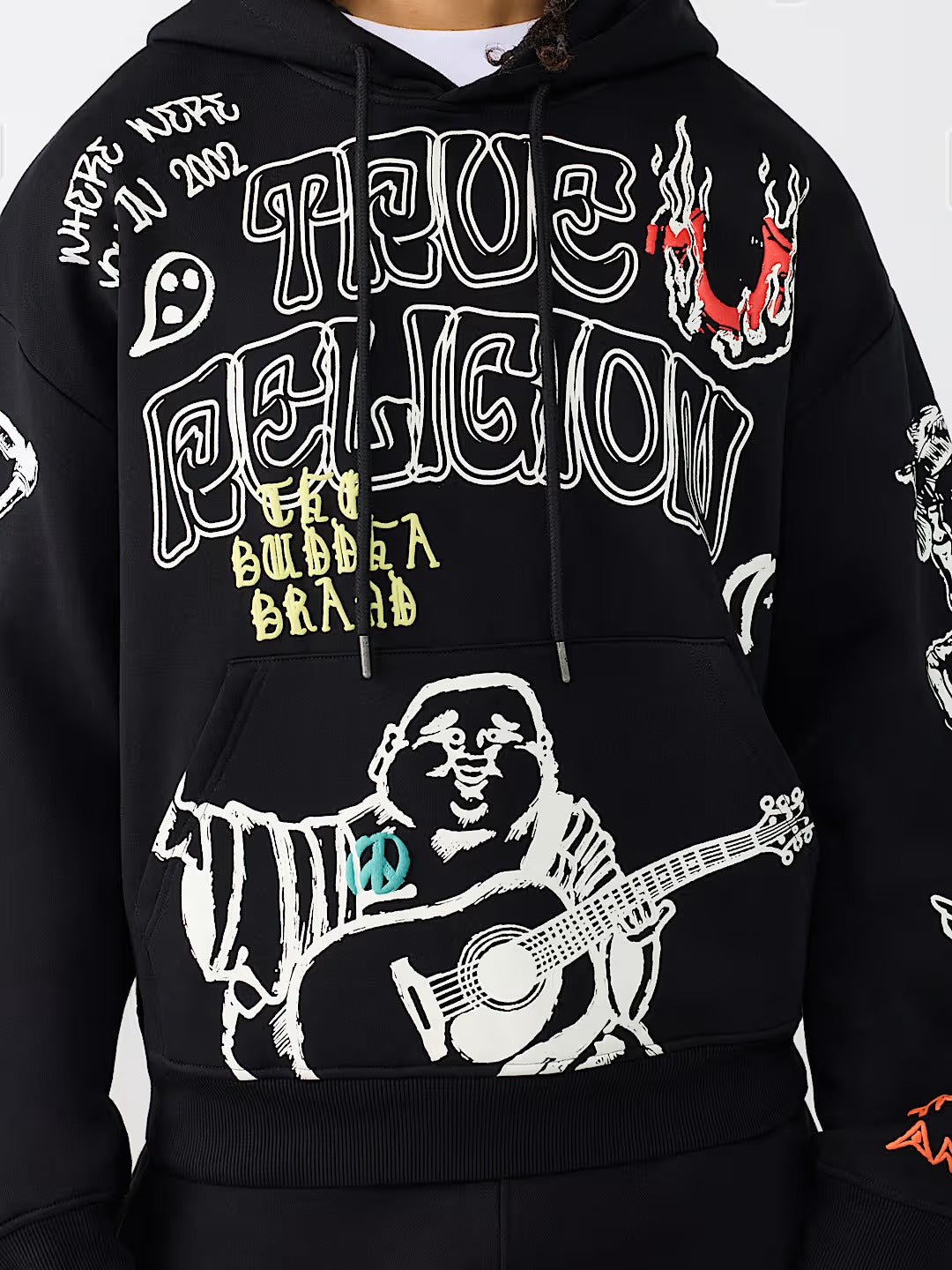True Religion - Sketched Logo Boxy Hoodie