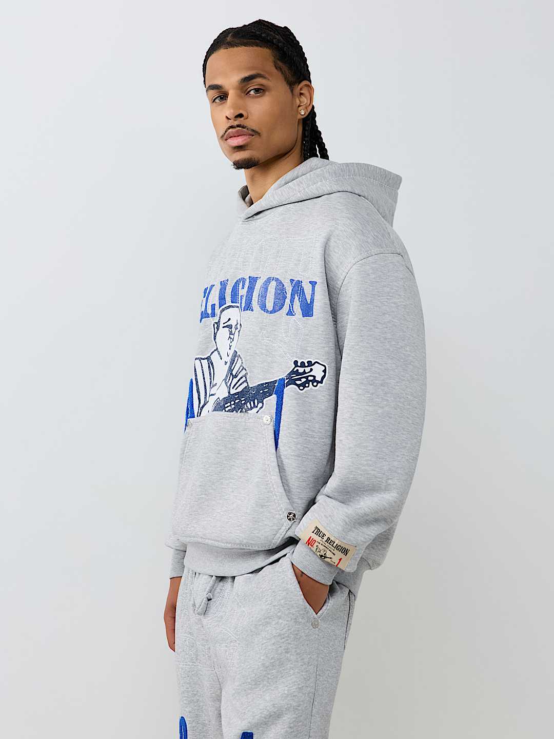 True Religion - No. 1 Logo Big T Hoodie