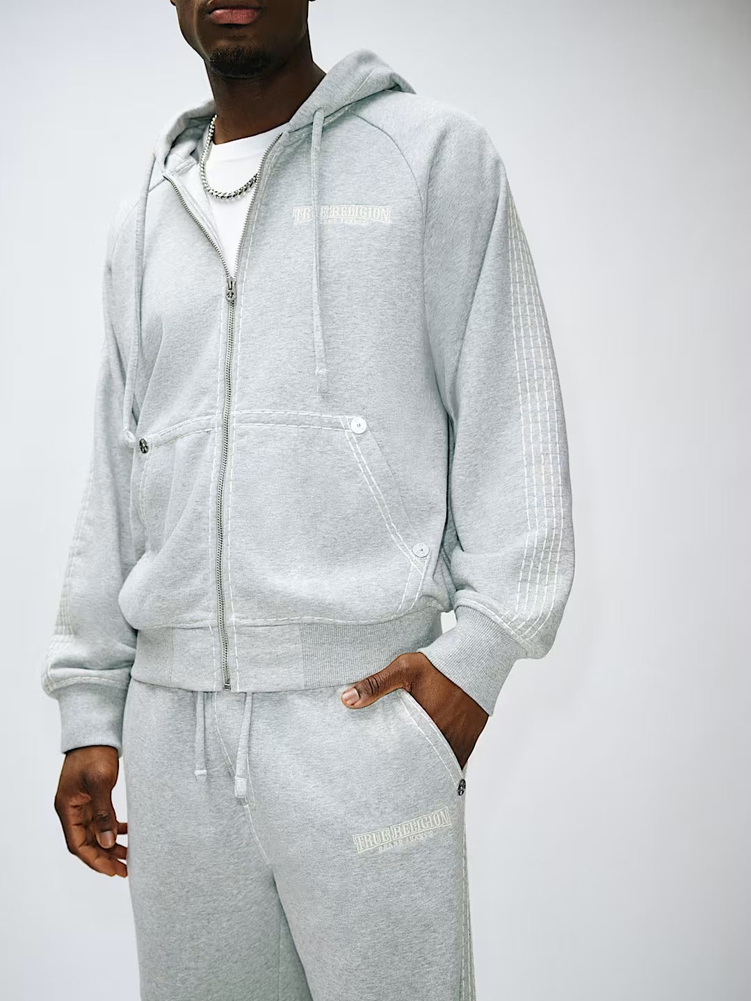 True Religion - Super T Boxy Zip Hoodie
