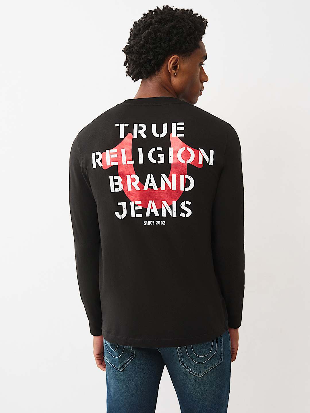 True Religion - FOIL HORSESHOE LONG SLEEVE TEE