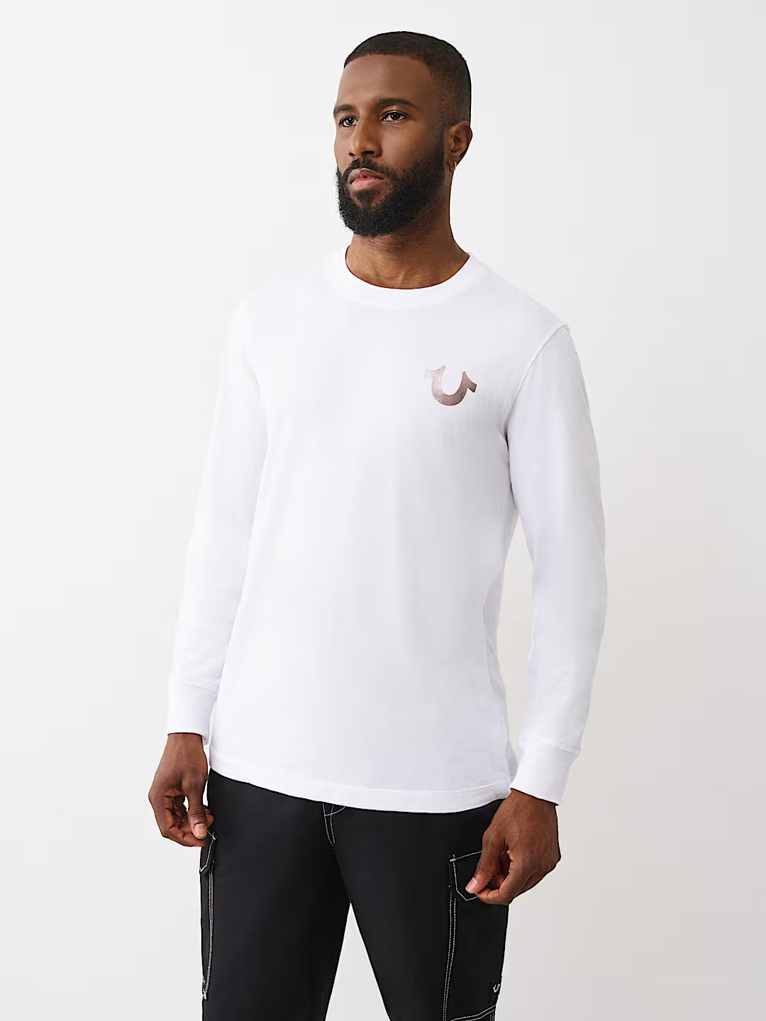 TRUE RELIGION - FOIL HORSESHOE LONG SLEEVE TEE