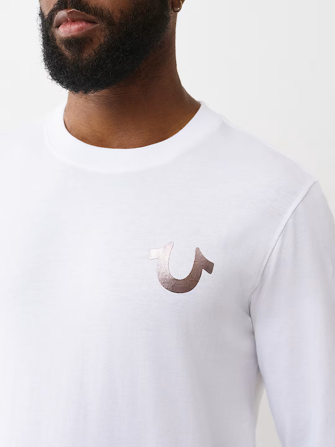 TRUE RELIGION - FOIL HORSESHOE LONG SLEEVE TEE