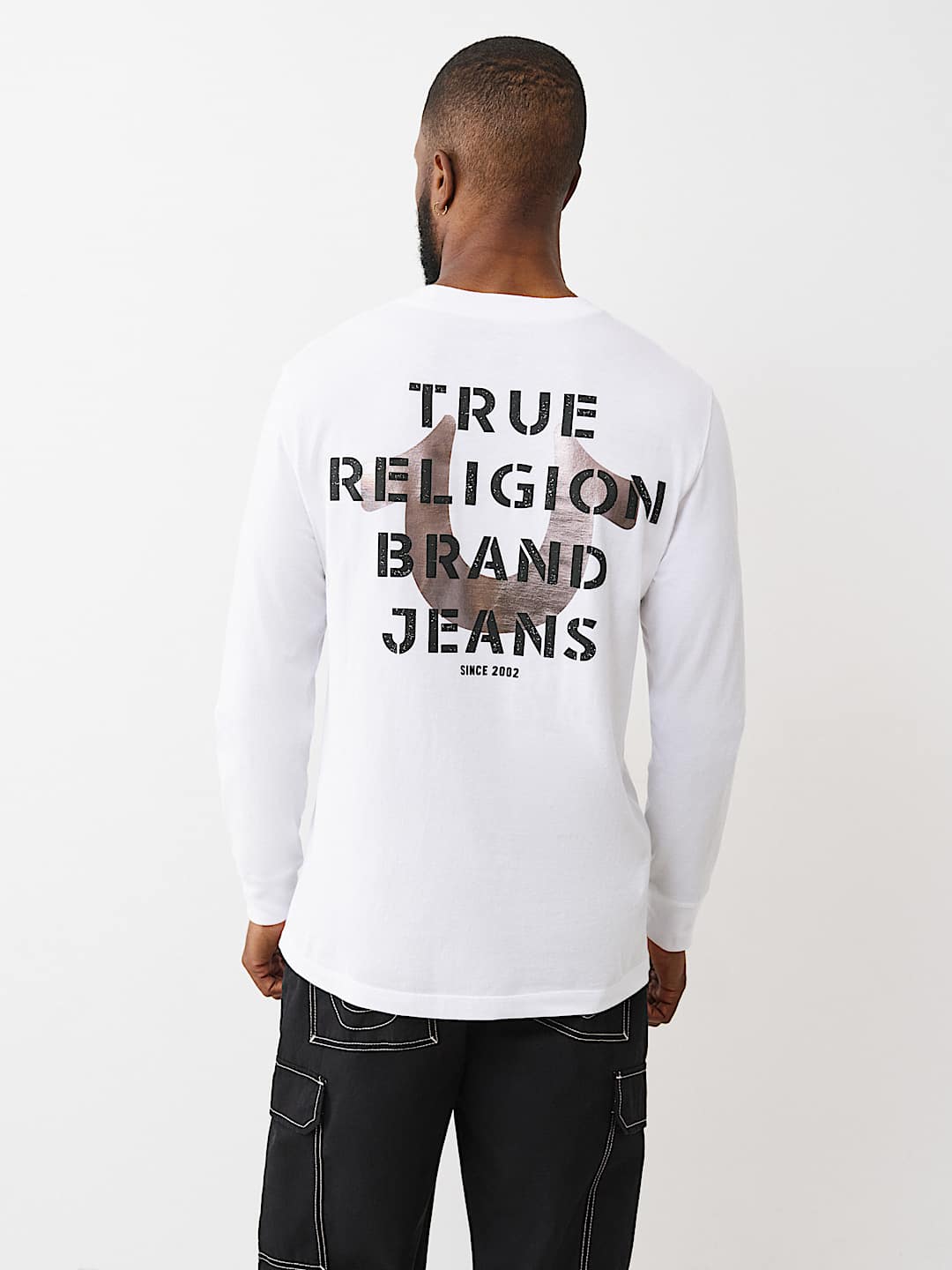 True Religion - FOIL HORSESHOE LONG SLEEVE TEE