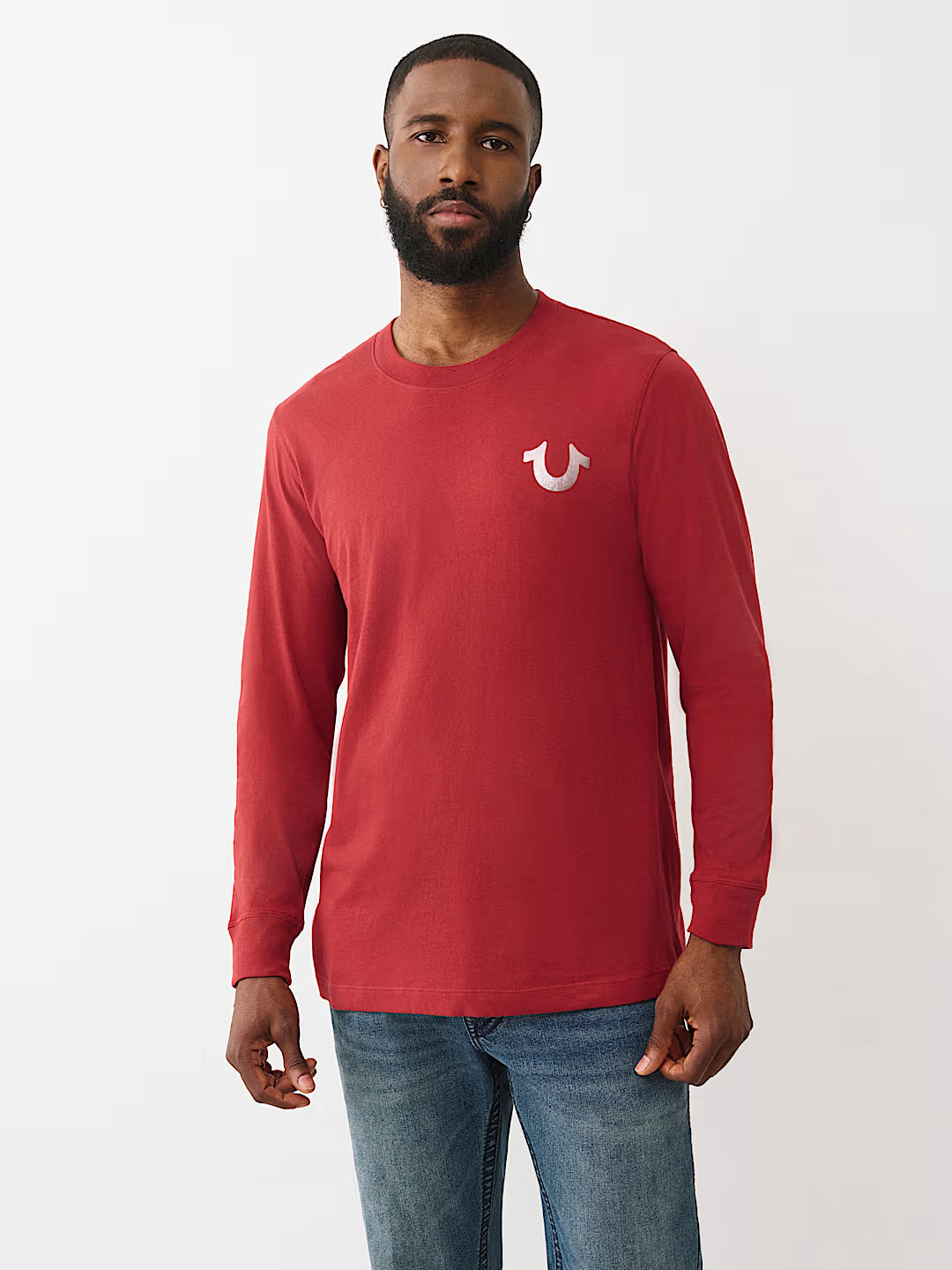 TRUE RELIGION - FOIL HORSESHOE LONG SLEEVE TEE