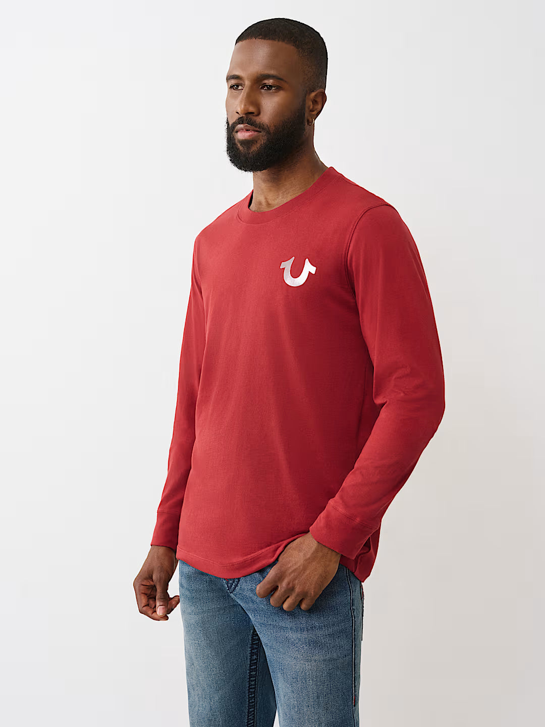 TRUE RELIGION - FOIL HORSESHOE LONG SLEEVE TEE