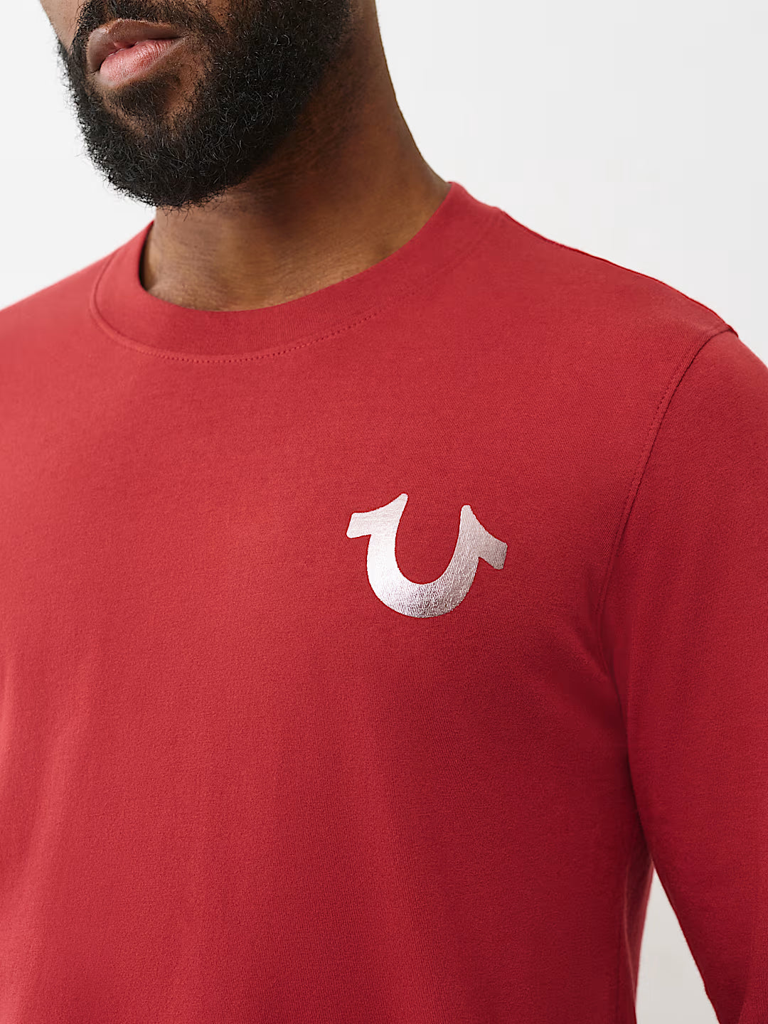 TRUE RELIGION - FOIL HORSESHOE LONG SLEEVE TEE