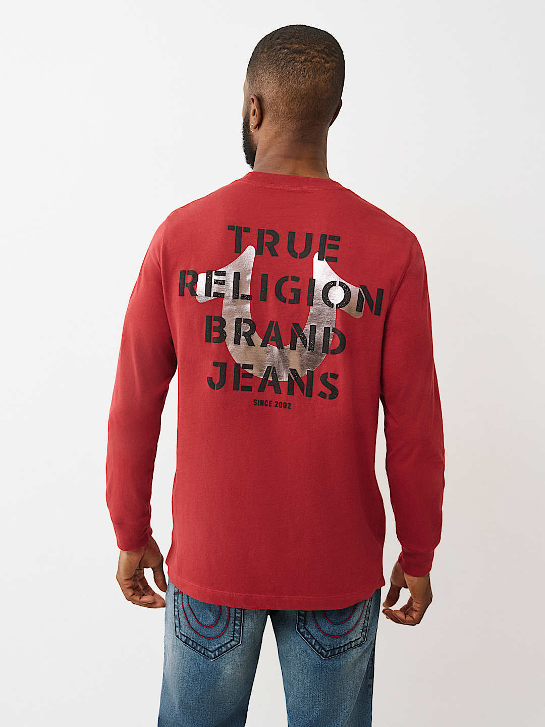 True Religion - FOIL HORSESHOE LONG SLEEVE TEE