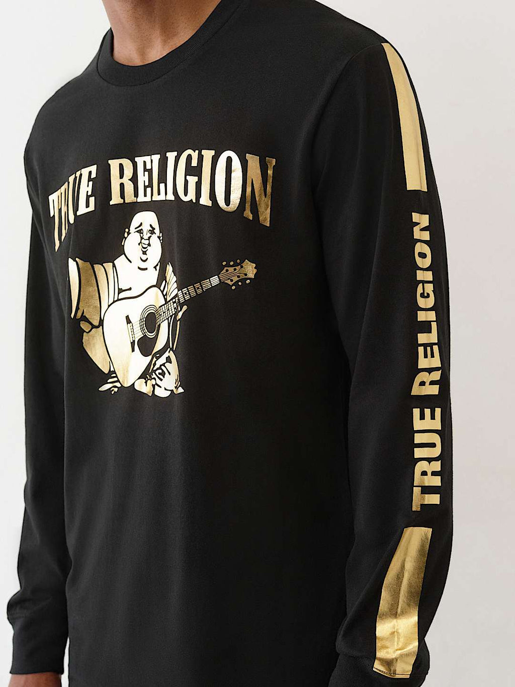 True Religion - Metallic Buddha Long Sleeve Tee