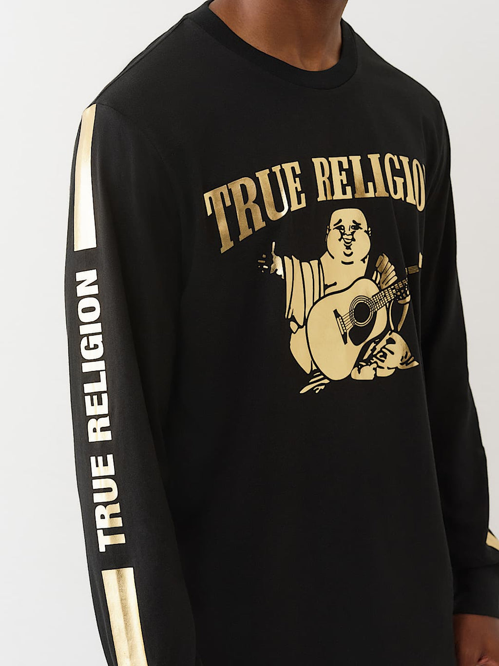 True Religion - Metallic Buddha Long Sleeve Tee