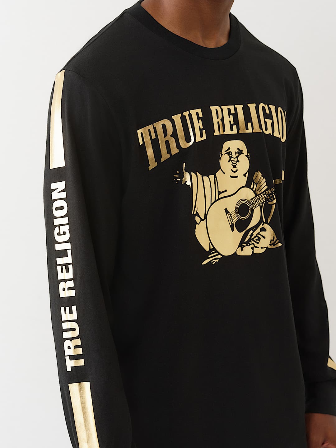 True Religion - Metallic Buddha Long Sleeve Tee
