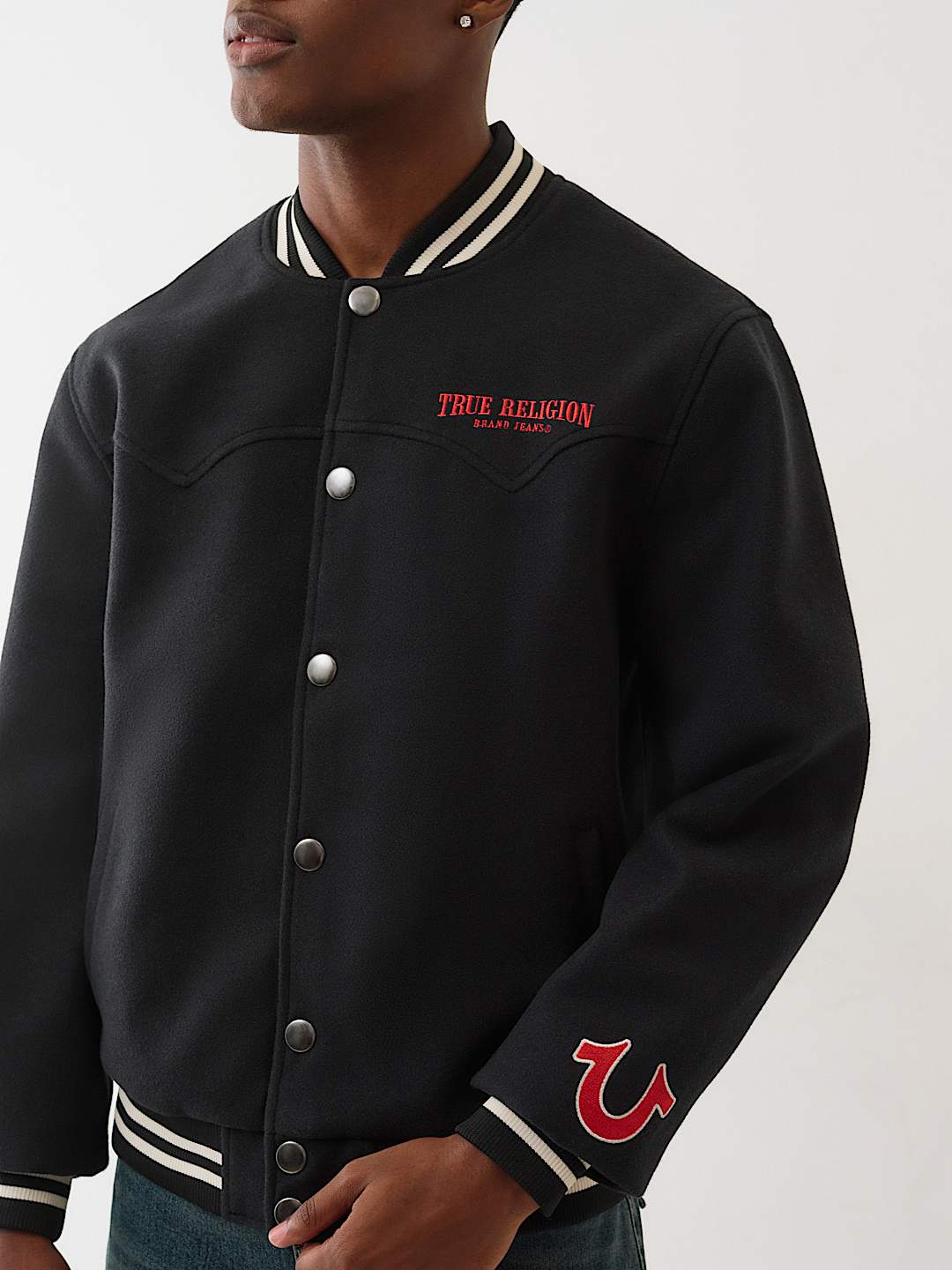 True Religion - WESTERN WOOL VARSITY JACKET
