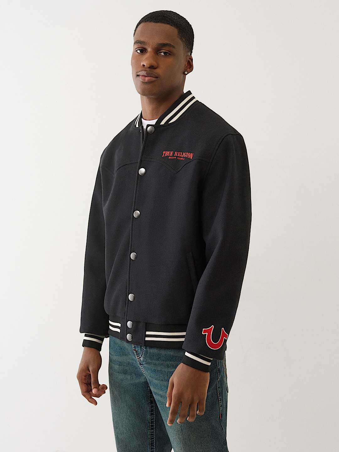 True Religion - WESTERN WOOL VARSITY JACKET