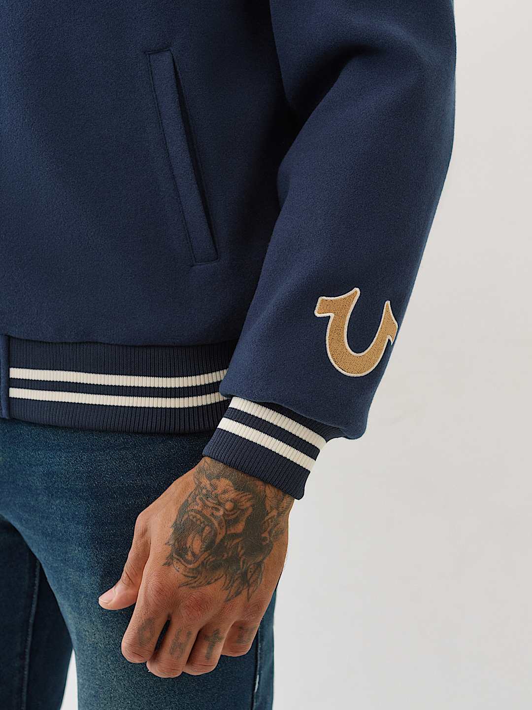 True Religion - WESTERN WOOL VARSITY JACKET
