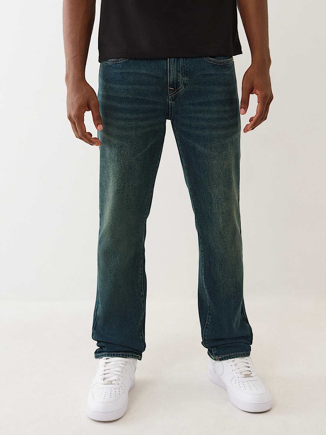 True Religion - GENO STUDDED HORSESHOE SLIM JEAN