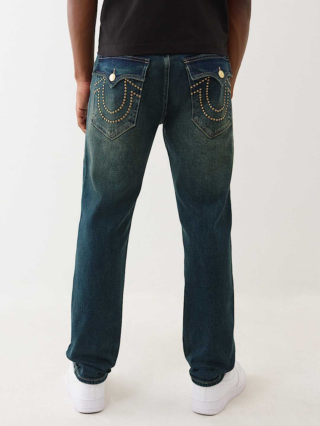 True Religion - GENO STUDDED HORSESHOE SLIM JEAN
