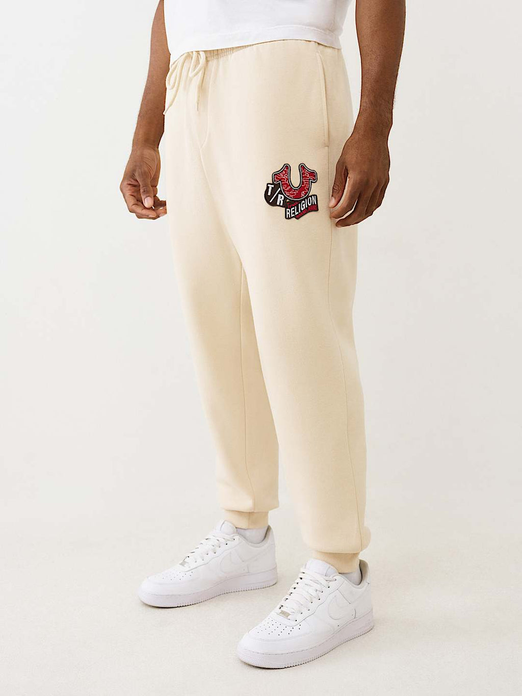 TRUE RELIGION - EMBROIDERED PATCH HORSESHOE JOGGER