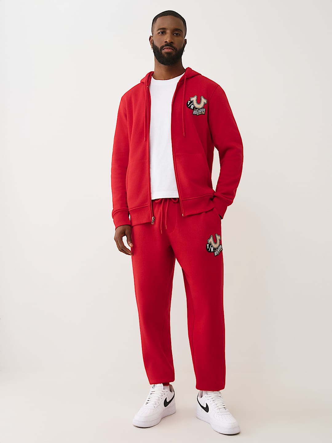 TRUE RELIGION - EMBROIDERED PATCH HORSESHOE JOGGER