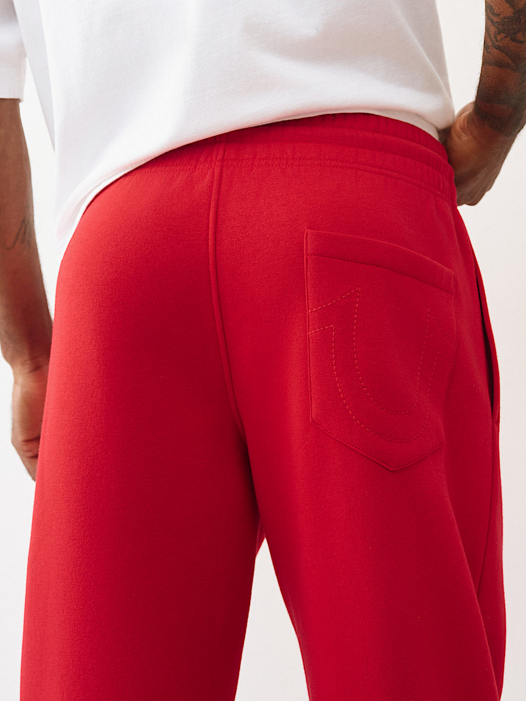 TRUE RELIGION - EMBROIDERED PATCH HORSESHOE JOGGER