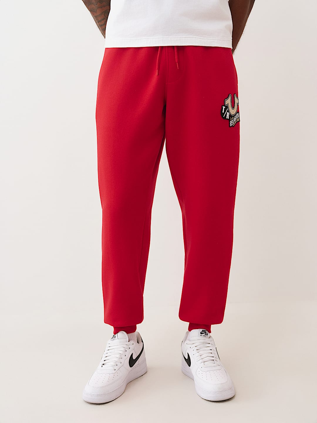 TRUE RELIGION - EMBROIDERED PATCH HORSESHOE JOGGER