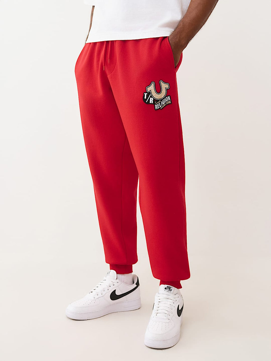 TRUE RELIGION - EMBROIDERED PATCH HORSESHOE JOGGER