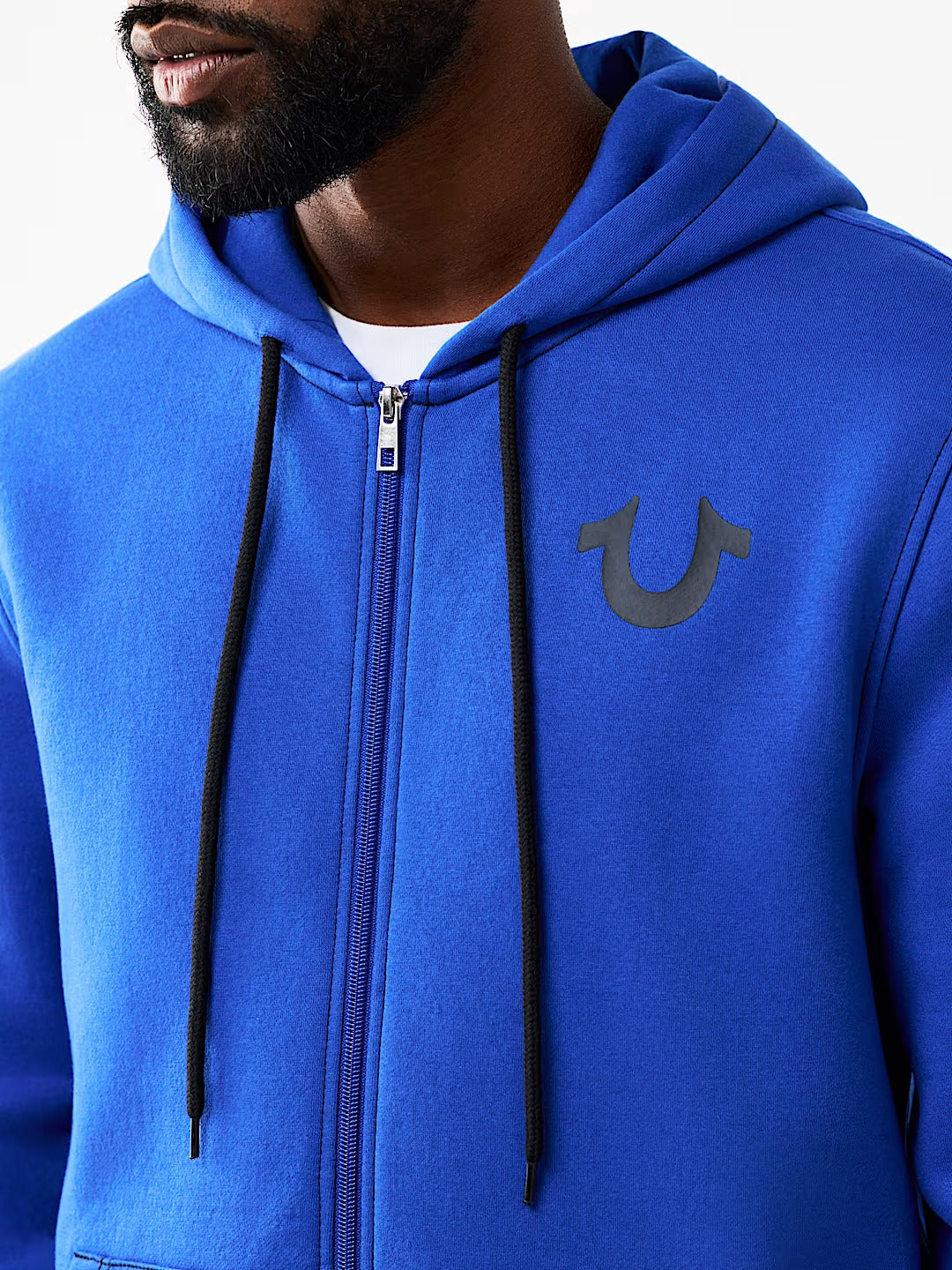 True Religion - Contrast Logo Zip Hoodie