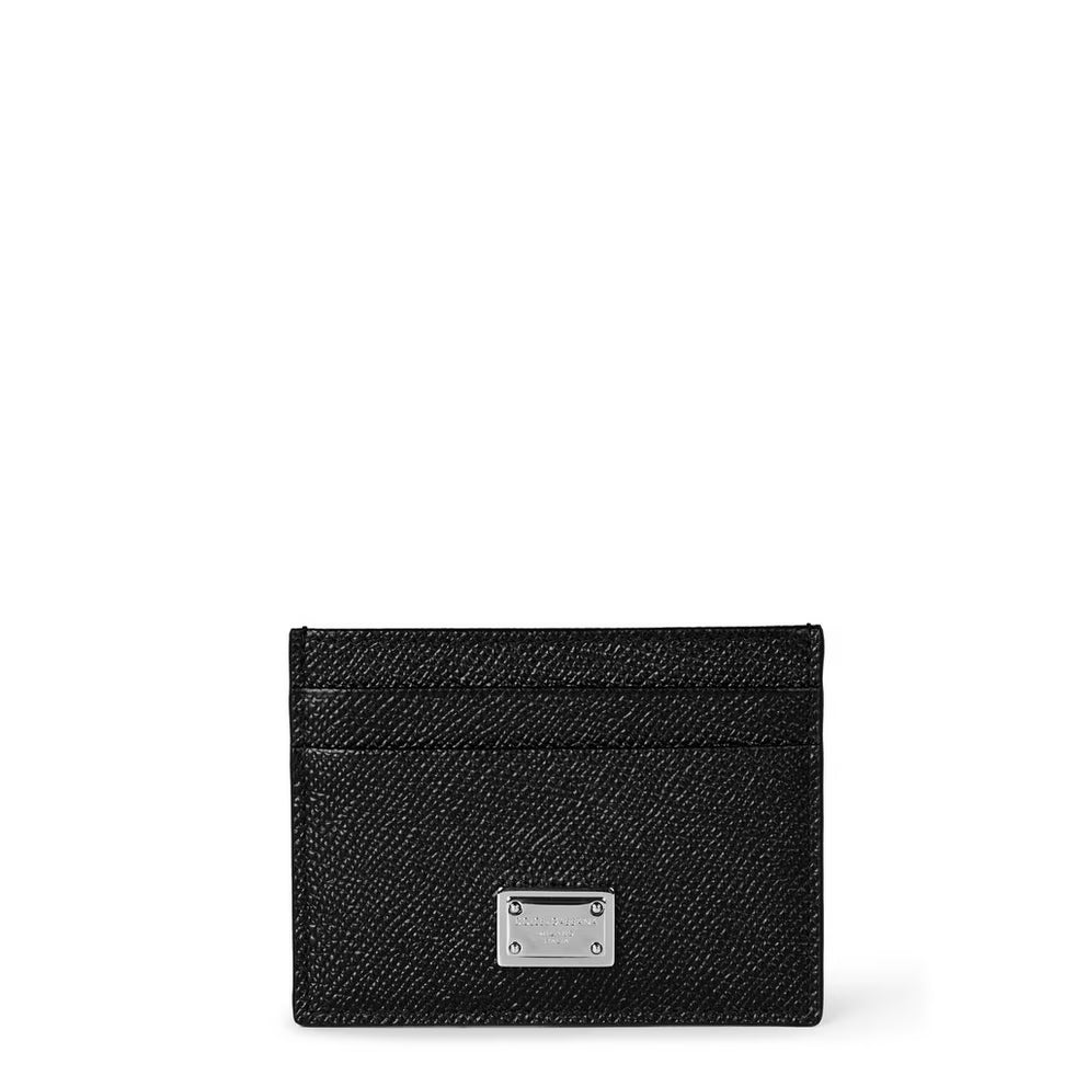 Dolce and Gabbana - Men's Logo Leather Plaque Card Holder
