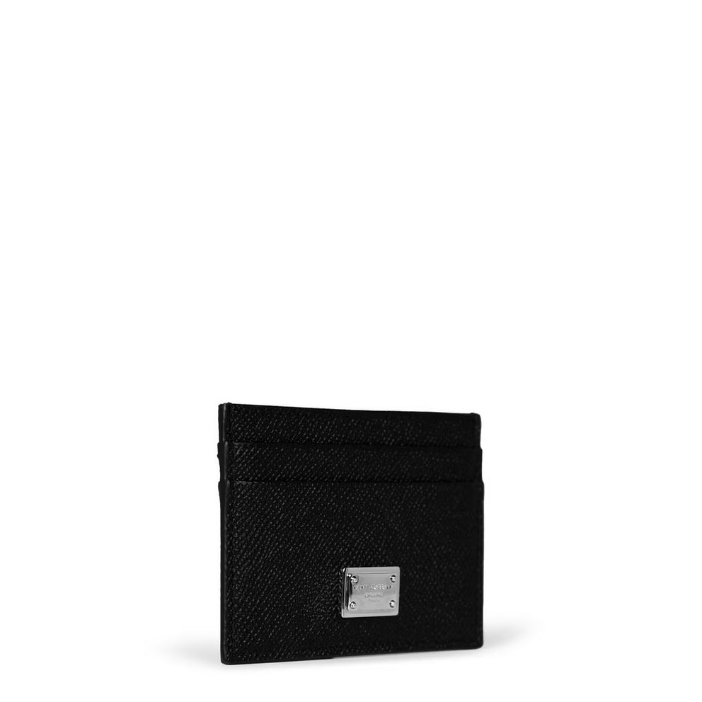 Dolce and Gabbana - Men's Logo Leather Plaque Card Holder