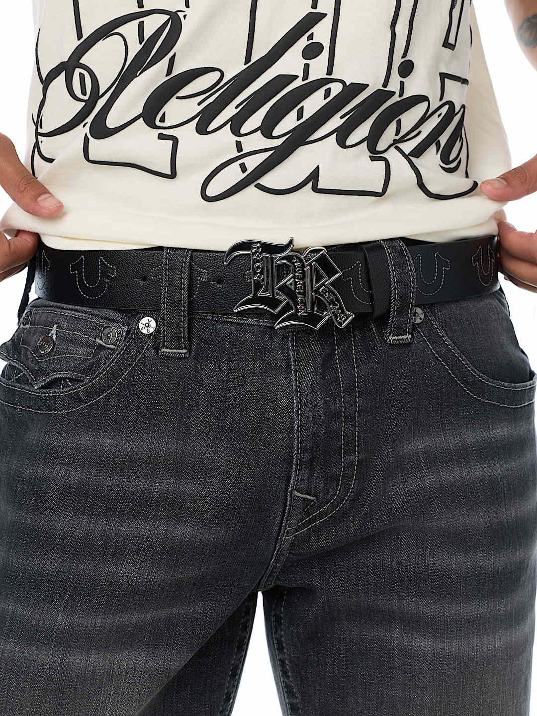 True Religion - Script Horseshoe Belt