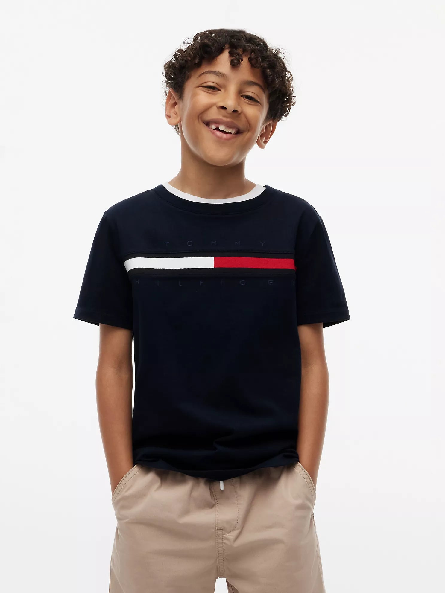 Tommy Hilfiger - Kids' Flag Stripe Logo T-Shirt