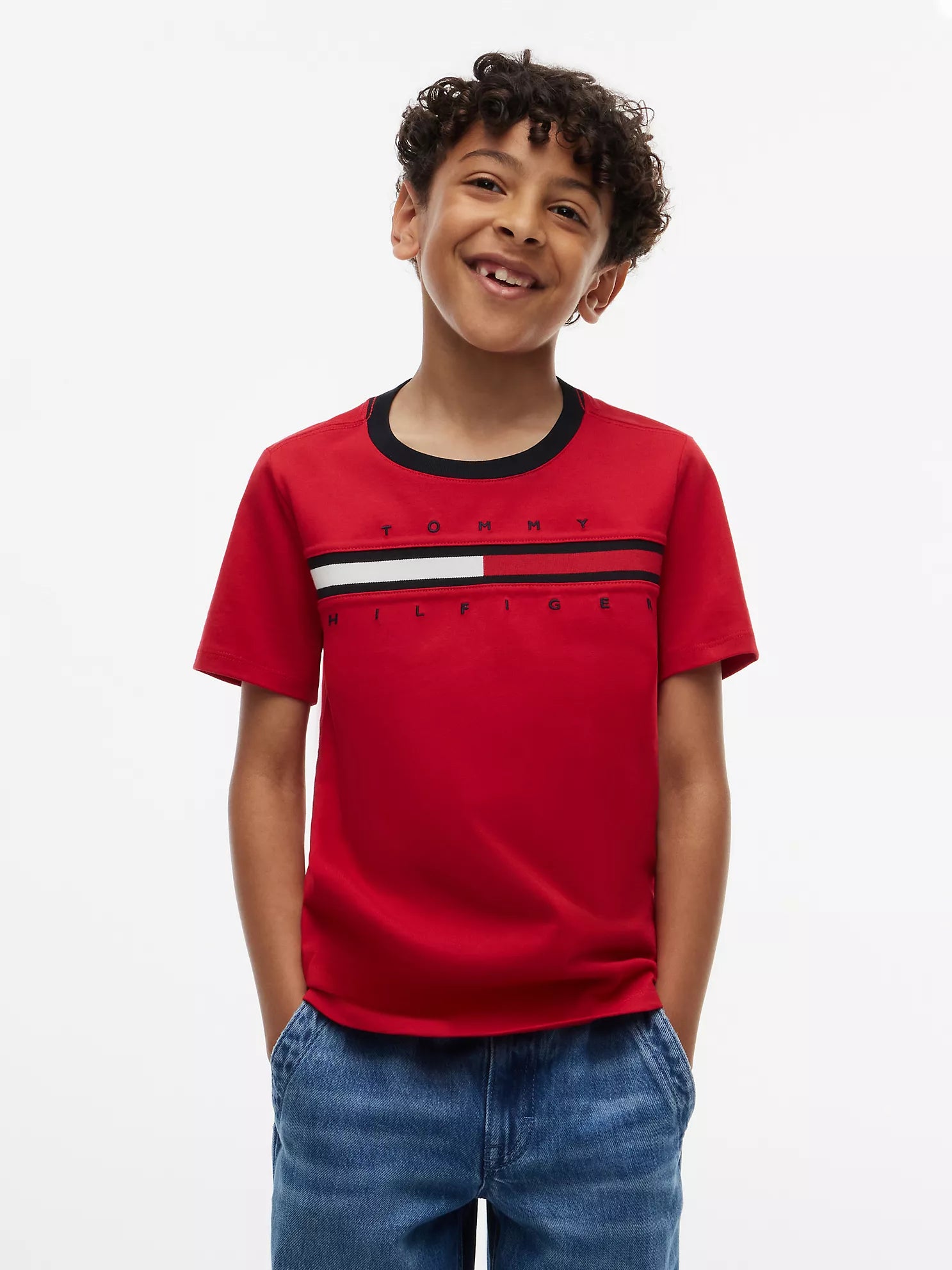 Tommy Hilfiger - Kids' Flag Stripe Logo T-Shirt