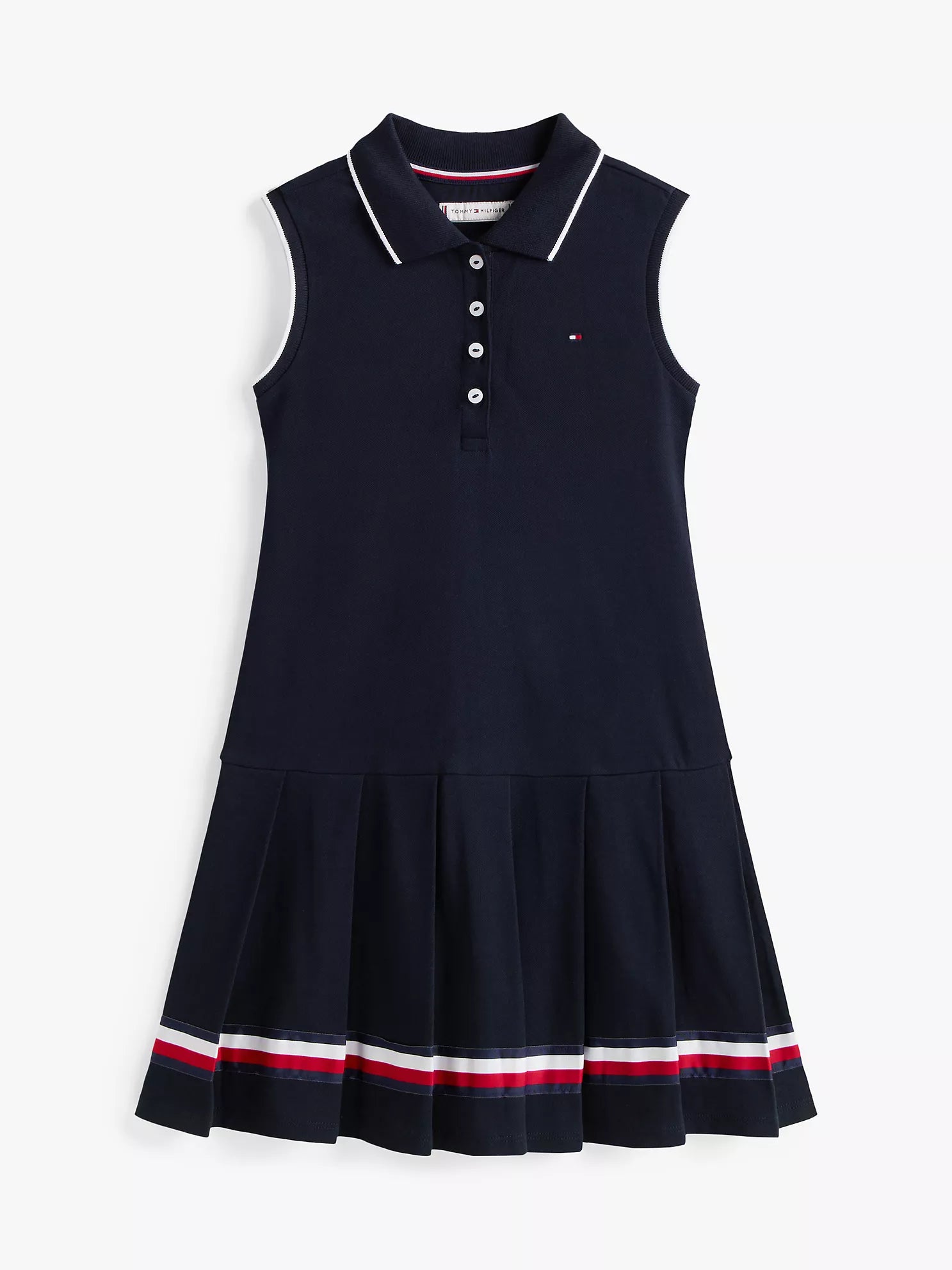 Tommy Hilfiger - Kids' Sleeveless Pleated Polo Dress