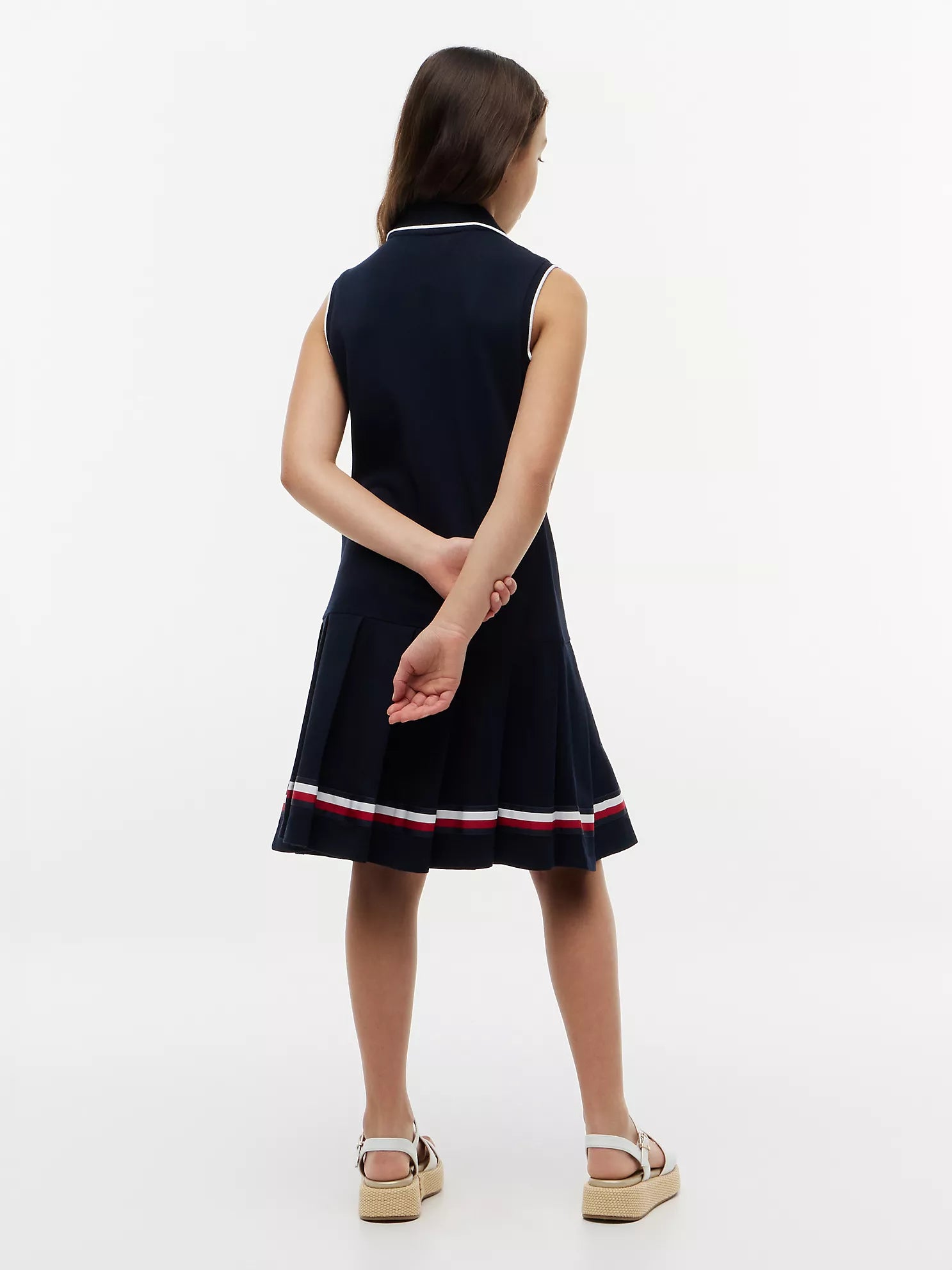 Tommy Hilfiger - Kids' Sleeveless Pleated Polo Dress