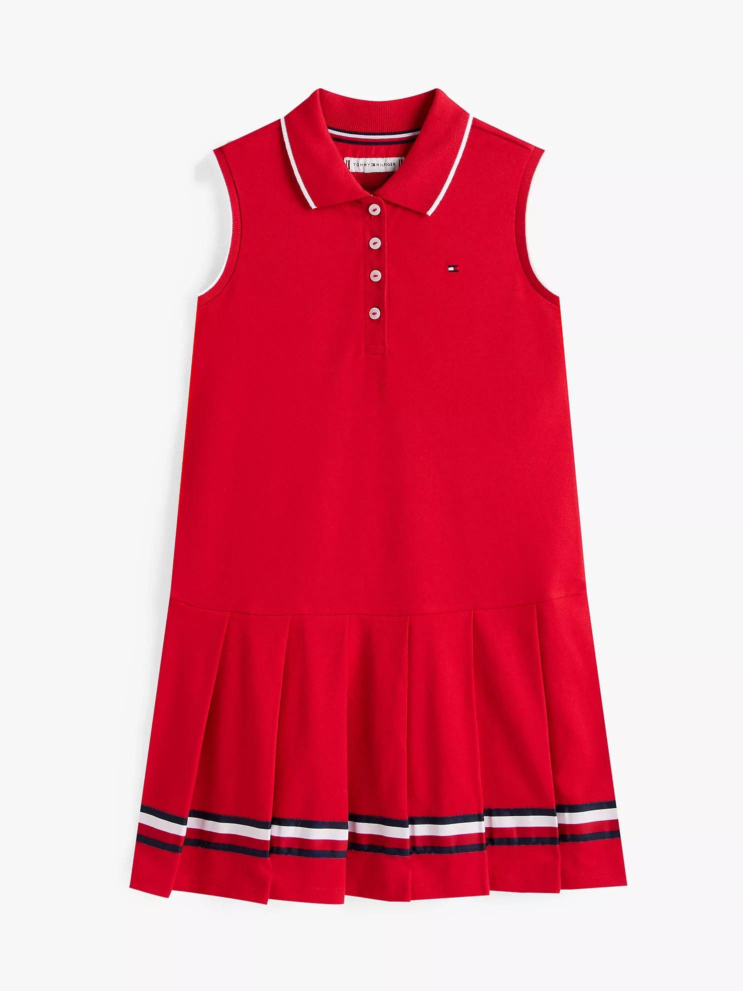 Tommy Hilfiger - Kids' Sleeveless Pleated Polo Dress