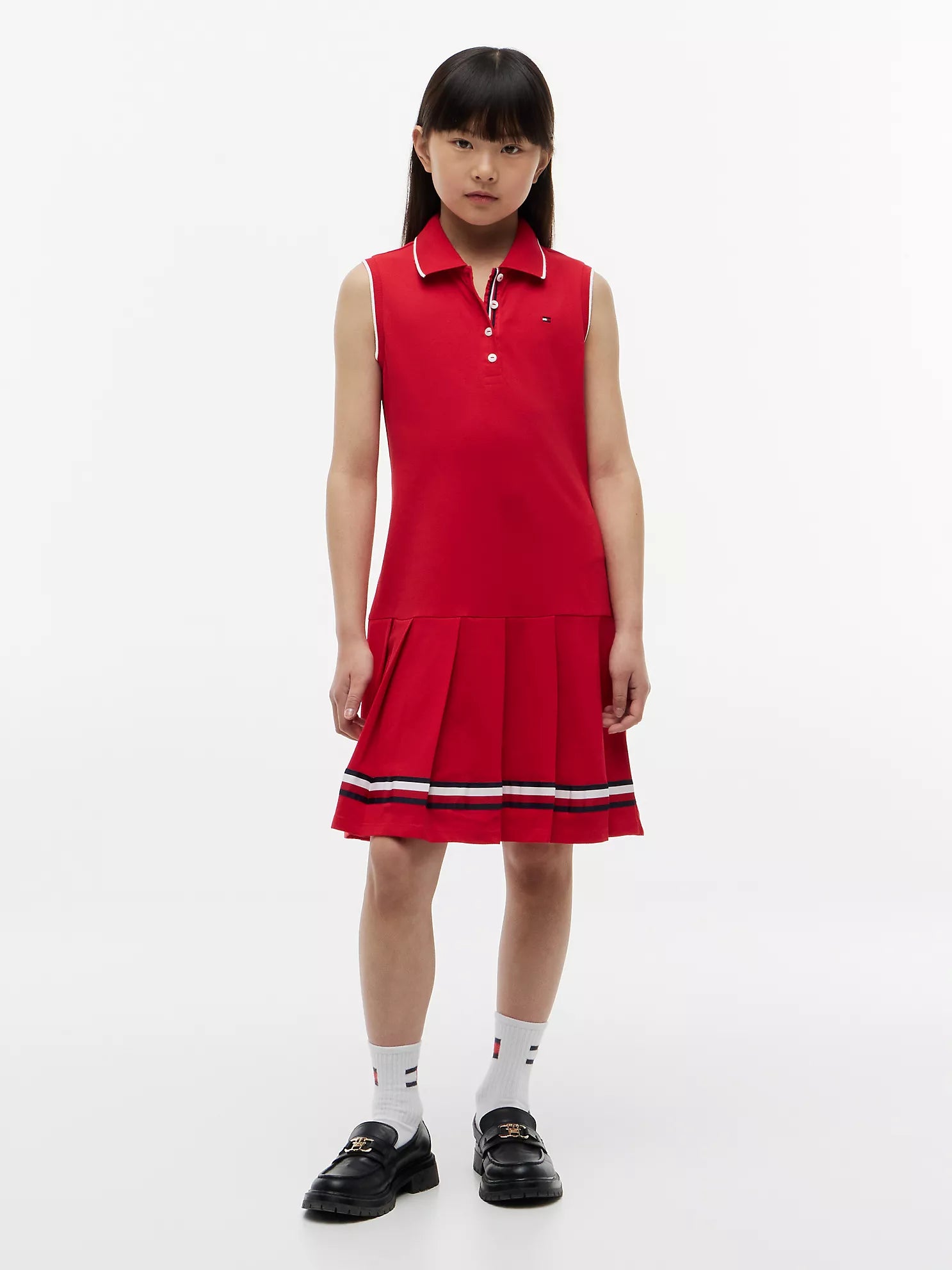 Tommy Hilfiger - Kids' Sleeveless Pleated Polo Dress