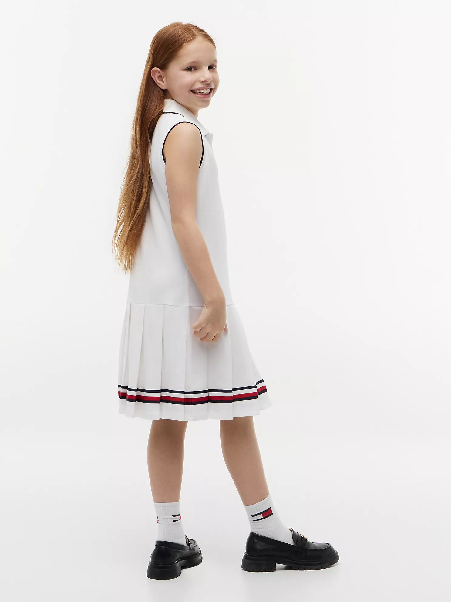 Tommy Hilfiger - Kids' Sleeveless Pleated Polo Dress