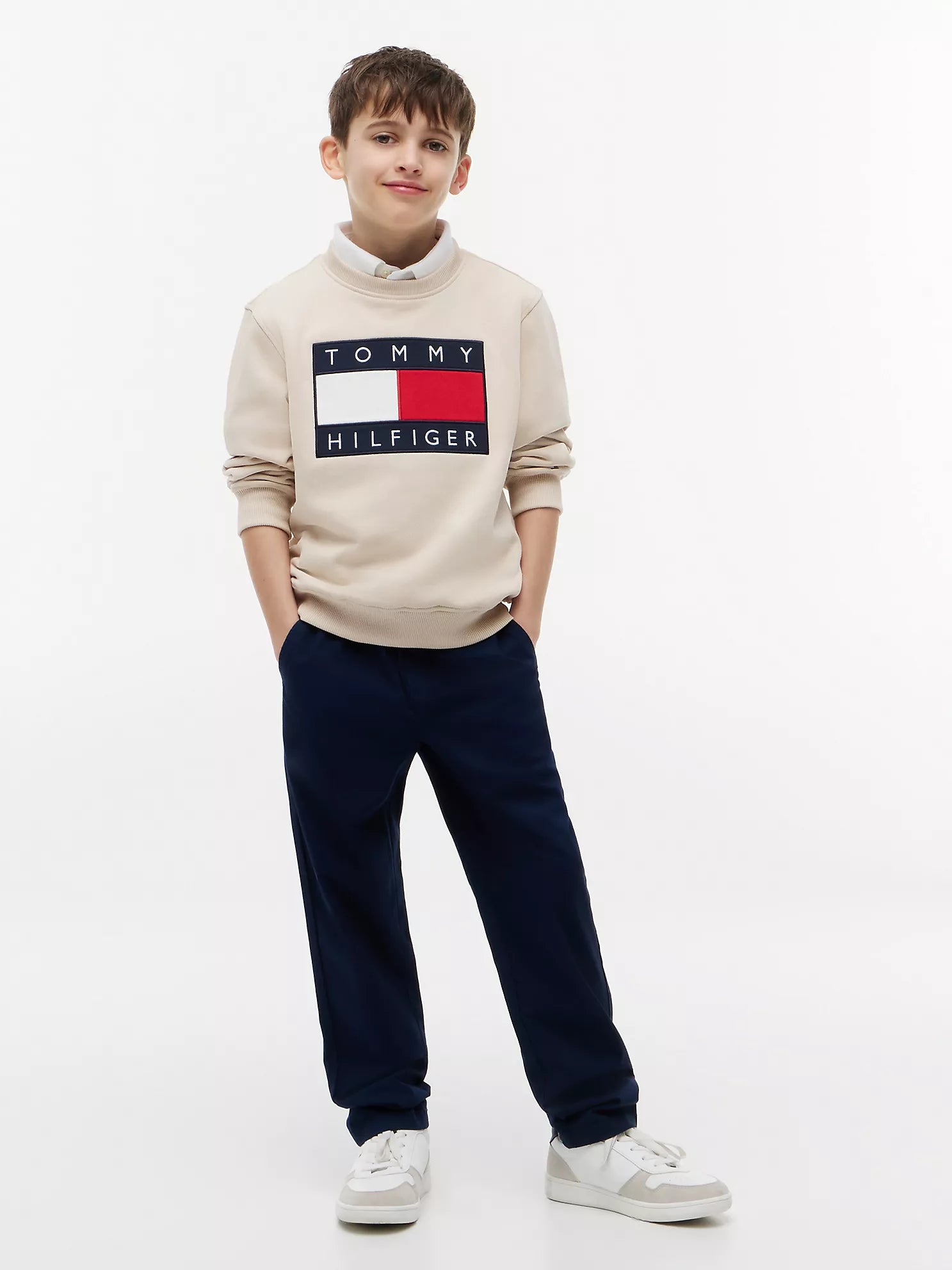Tommy Hilfiger - Kids' Paper-Touch Stretch Poplin Pant