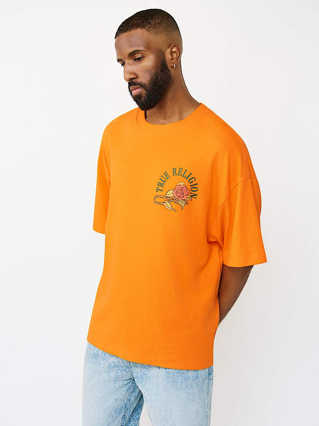 True Religion - Floral Snake Heavyweight Oversized Tee