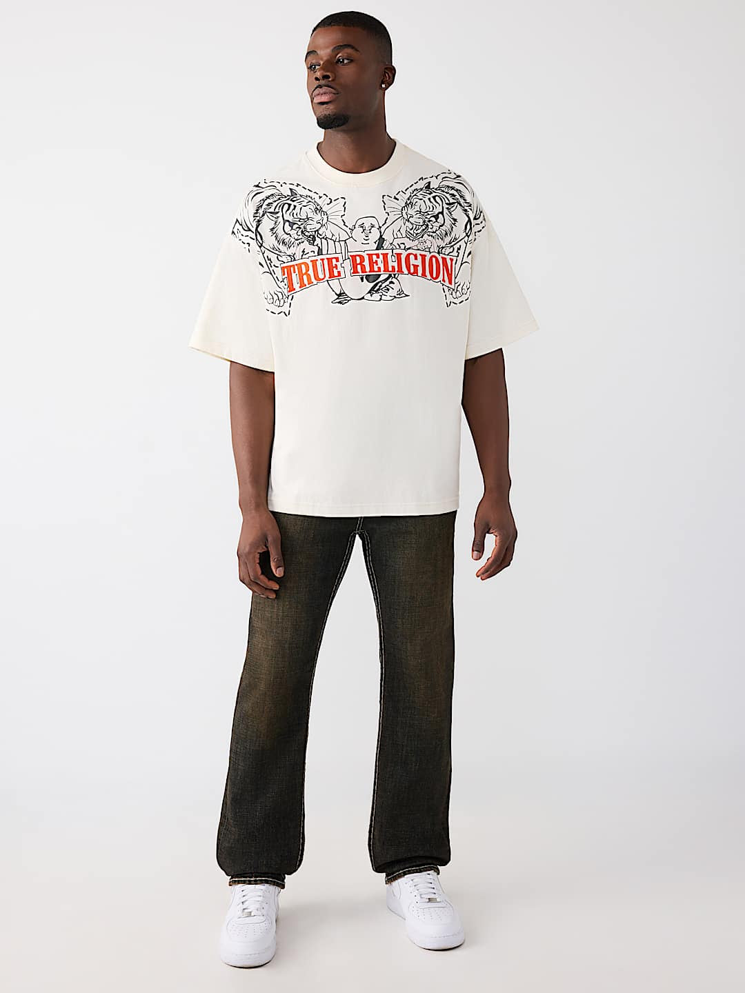 True Religion - Tiger Logo Heavyweight Oversized Tee