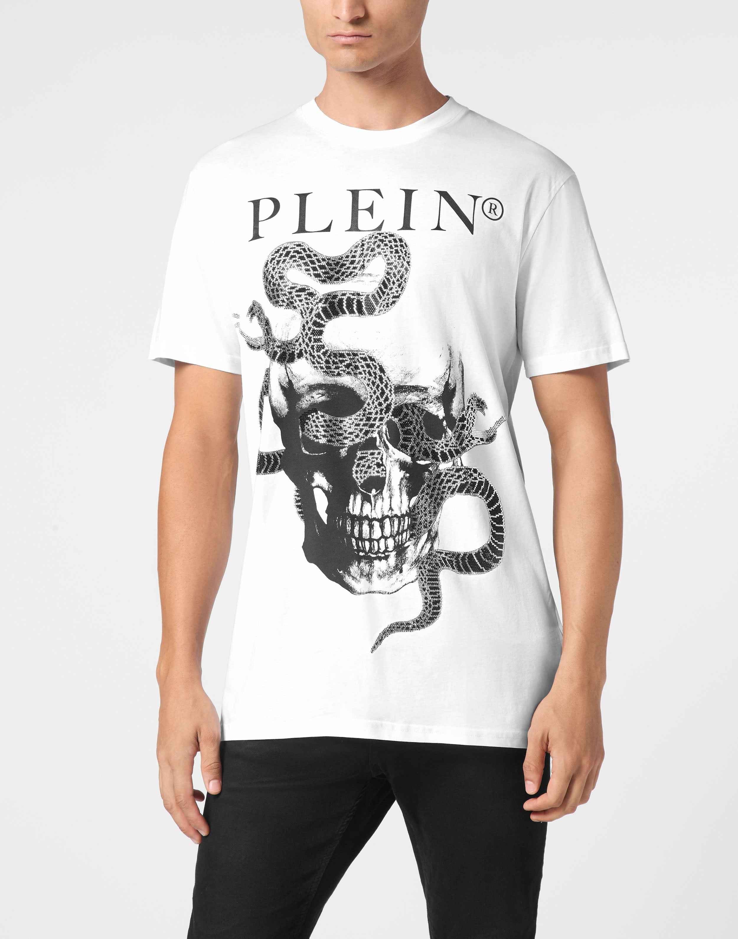 PHILIPP PLEIN - T-shirt Round Neck SS Stones Snake