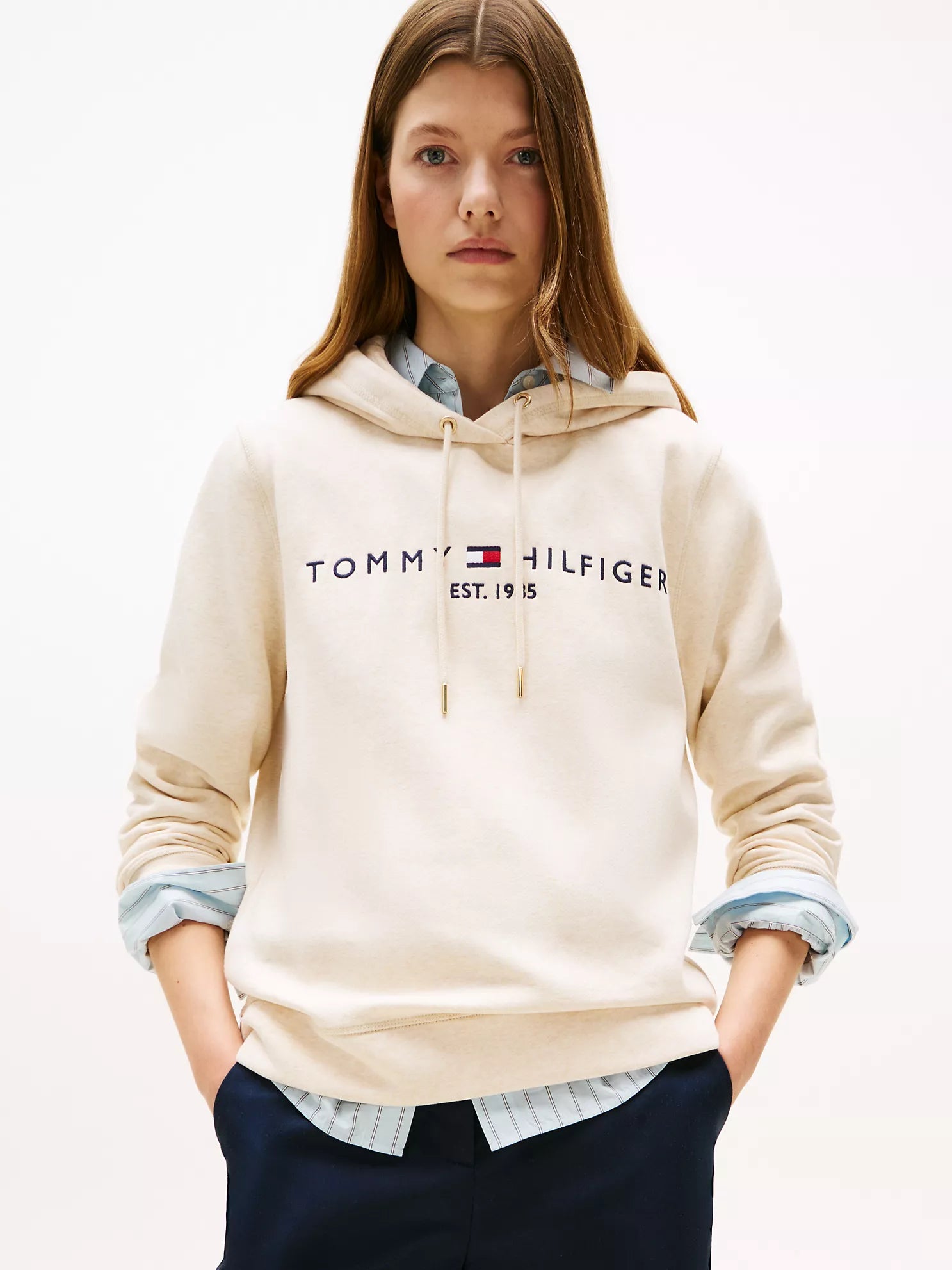 Tommy Hilfiger - Embroidered Tommy Logo Hoodie