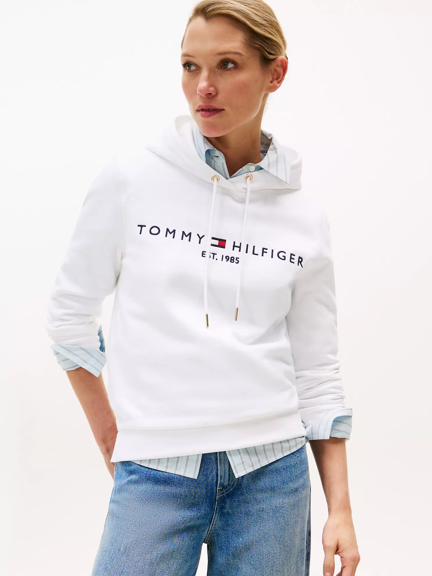Tommy Hilfiger - Embroidered Tommy Logo Hoodie
