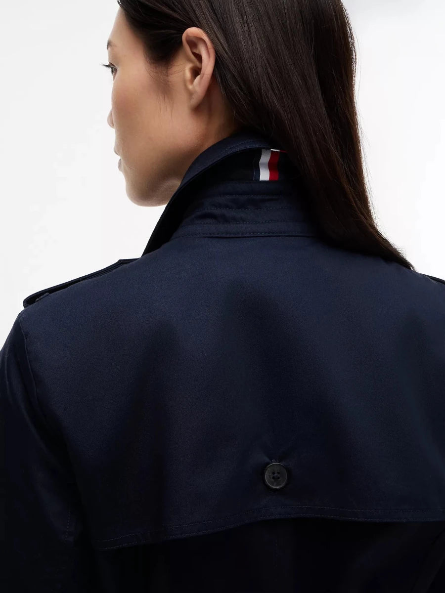 Tommy Hilfiger - Double - Breasted Belted Trench Coat - Brandatak Store