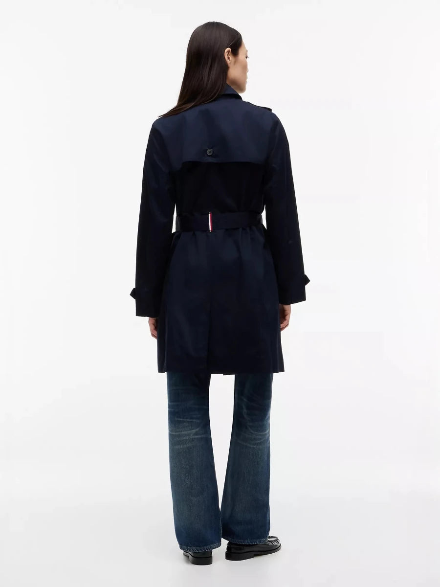 Tommy Hilfiger - Double - Breasted Belted Trench Coat - Brandatak Store
