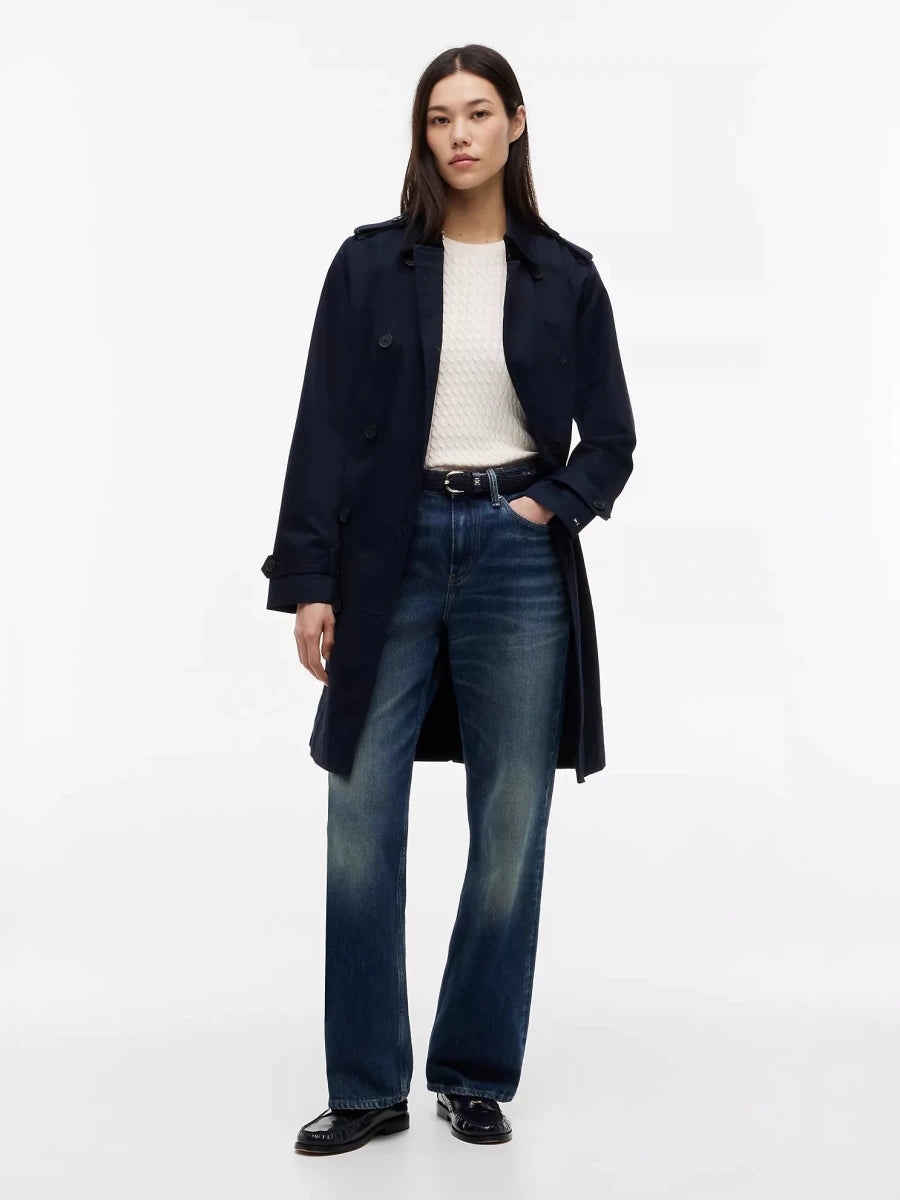 Tommy Hilfiger - Double - Breasted Belted Trench Coat - Brandatak Store