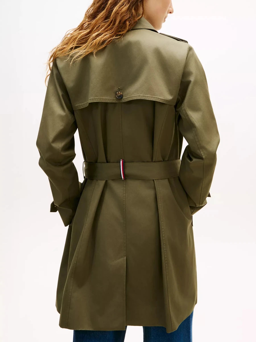 Tommy Hilfiger - Double - Breasted Belted Trench Coat - Brandatak Store
