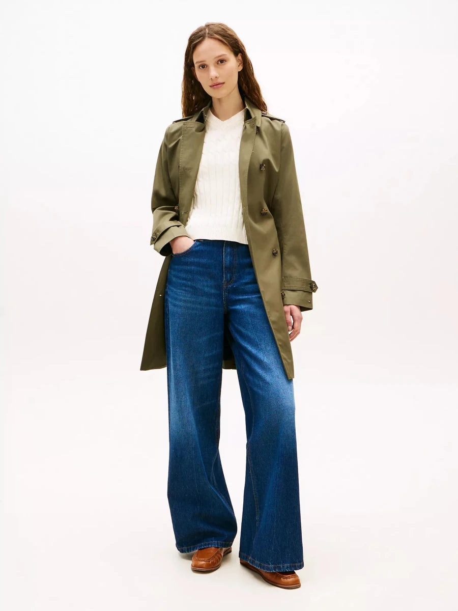 Tommy Hilfiger - Double - Breasted Belted Trench Coat - Brandatak Store