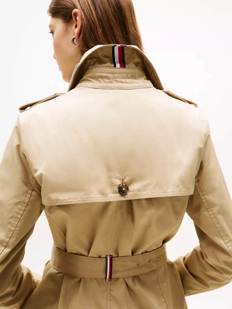 Tommy Hilfiger - Double - Breasted Belted Trench Coat - Brandatak Store