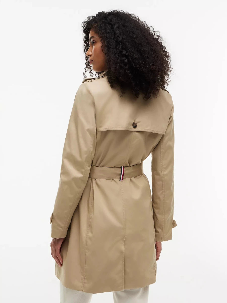 Tommy Hilfiger - Double - Breasted Belted Trench Coat - Brandatak Store