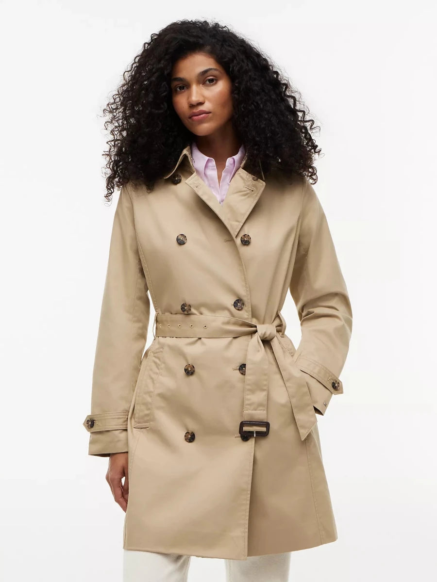 Tommy Hilfiger - Double - Breasted Belted Trench Coat - Brandatak Store