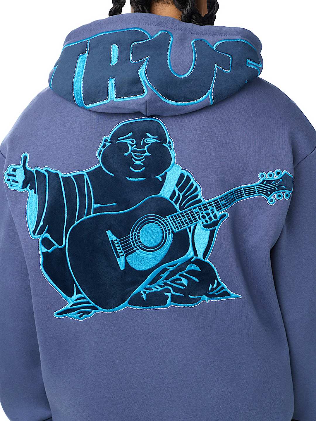 True Religion - Velour Logo Zip Hoodie